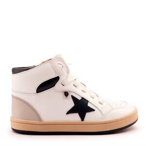 NEW OLDSOLES boys star tracker leather high tops sneakers in navy/grey